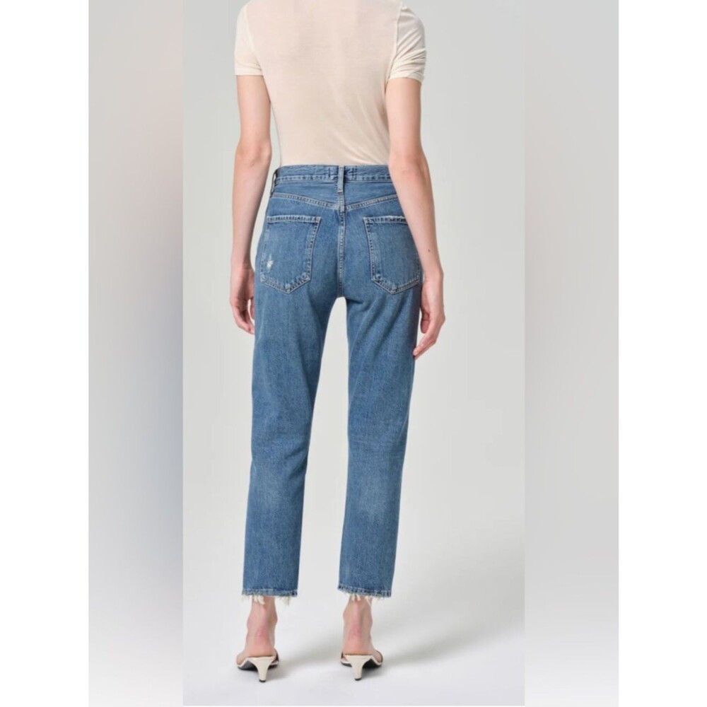 AGOLDE Riley High Rise Crop Denim Jeans Straight Leg. Size 24. - Picture 2 of 11